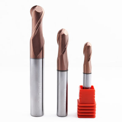 6 mm Karbidkugelnose Endmühle 2 Flöten für die Metallverarbeitung