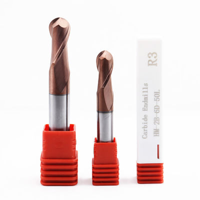 6 mm Karbidkugelnose Endmühle 2 Flöten für die Metallverarbeitung