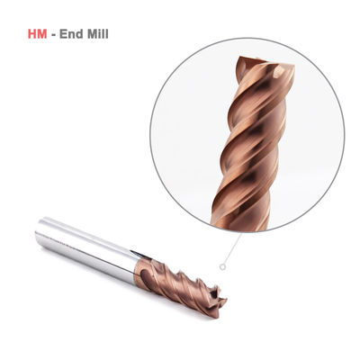 Wolframkarbid-Fräseinsatz 4 Flöte für HRC60-AlTiN-Beschichtung aus Stahl