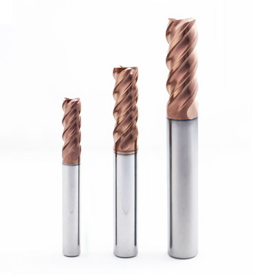 Wolframkarbid-Fräseinsatz 4 Flöte für HRC60-AlTiN-Beschichtung aus Stahl