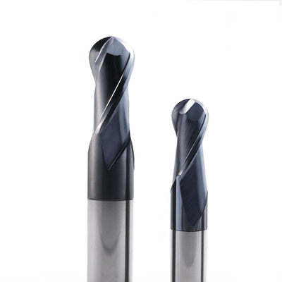 2 Flötenkarbid Kugel Endmühle ALCRN Beschichtung für 45HRC Stahl