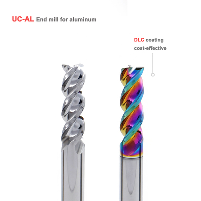 3 Flöte DLC-beschichtete Karbid-Endmühle für Aluminium-CNC-Schneiden